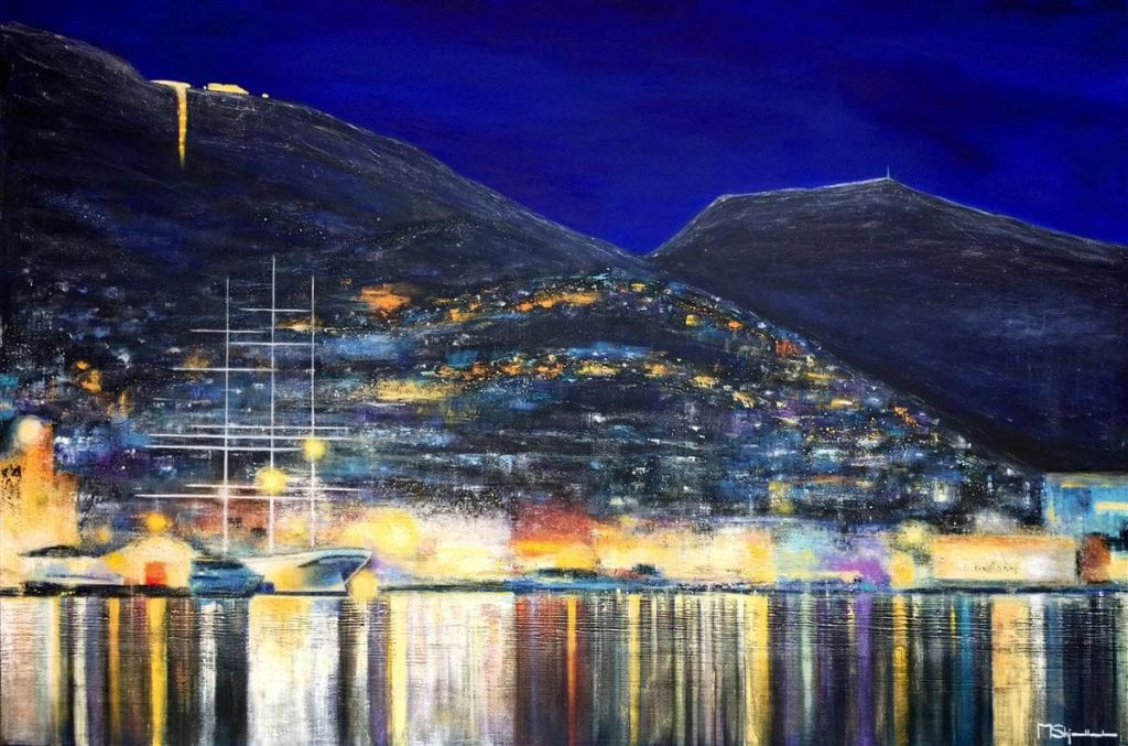 Bergen by Night | 120x180 cm