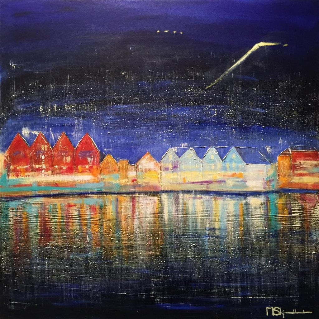Bergen by Night | 70x70 cm
