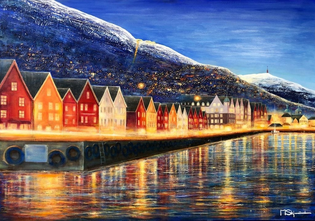 Bergen by Night | 70x100 cm